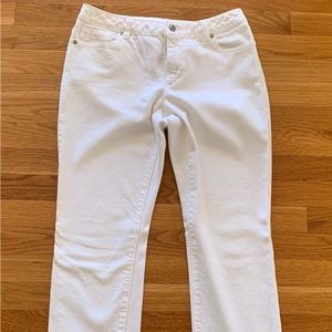 Michael Kors Womens Junior Girls White Logo Pockets Jeans Pants Bottom Size 6